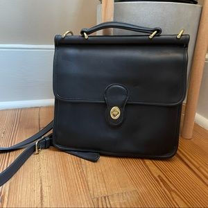 Coach vintage Willis black leather handbag